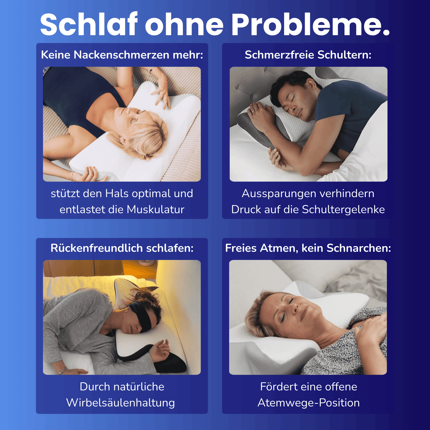 SleepFit Kissen - Orthopädisches Design für gesunden Schlaf